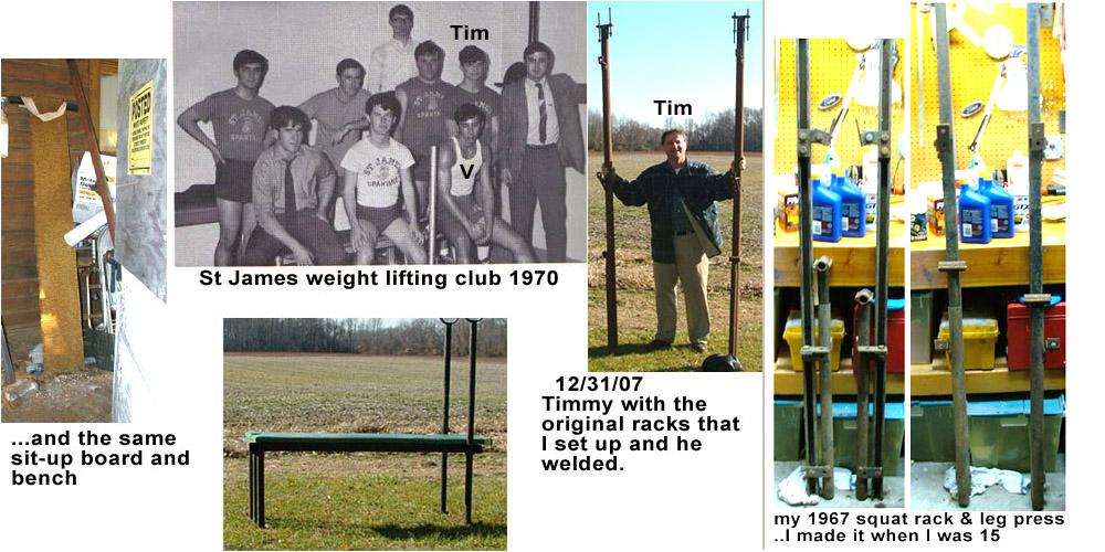 Saint James high school - Carney's Point NJ - weight lifting club 1970 - Tom McNevin, Bill Kline, Mike Liss, Mike Bernard, Tim Pomponi, Don McNulty, Dennis Humphries, Ed Pedrick, Vince Gazzara