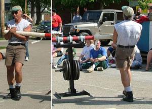 Conan's wheel with 400 for 168 feet  at Xenia Strongman May 2006