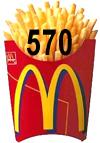 Mcdonalds large fries - walk 6 miles!