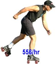 Roller skating - 556 calories per hour