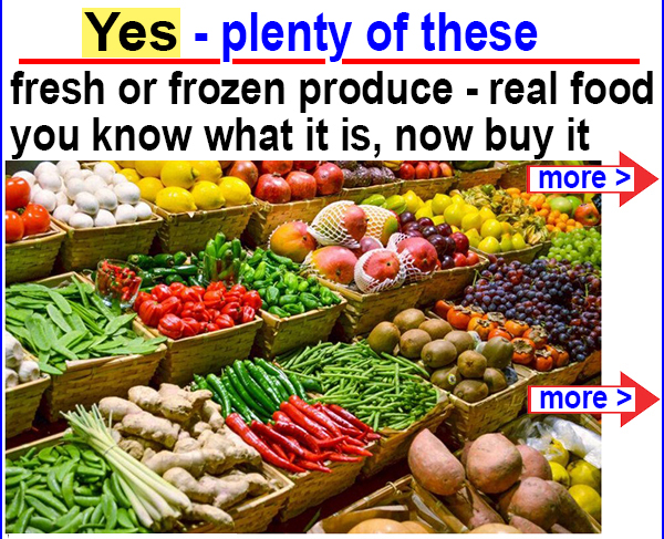 fresh or frozen produce