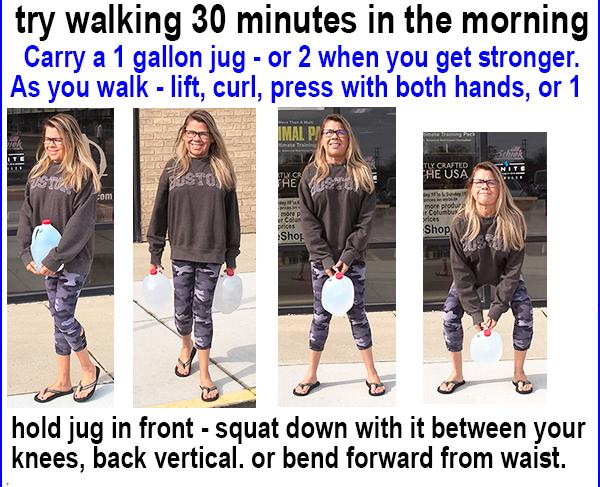 walking with water jugs in themorning