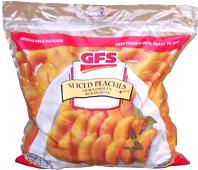 GFS frozen UNsweetened peaches