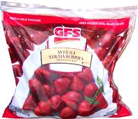 GFS frozen UNsweetened strawberries