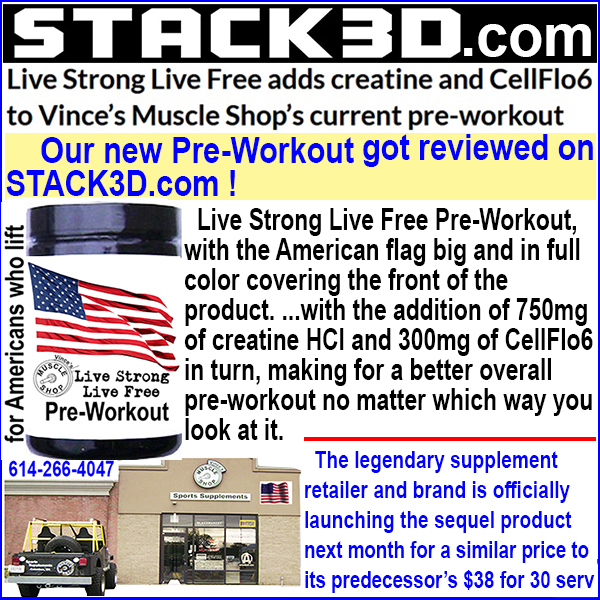 Stack3D review of Vince's Pre-Workout
